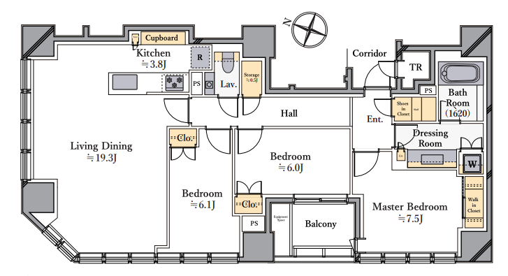 ブリリア一番町の間取り図